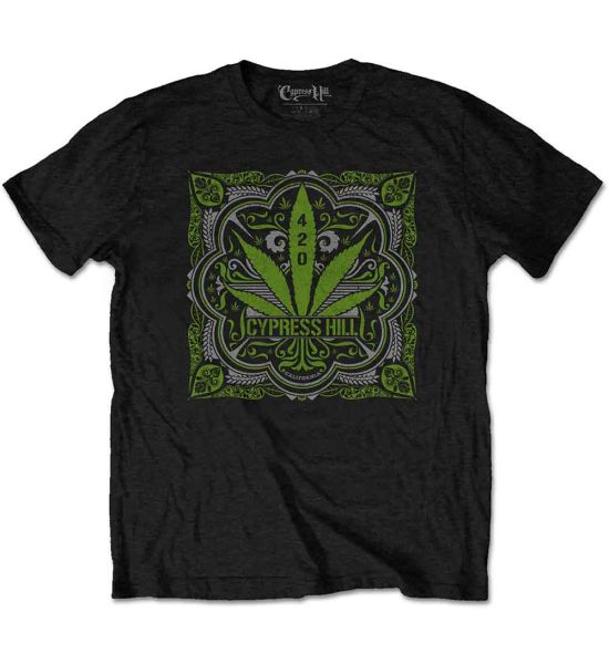 Cypress Hill: 420 Leaf - Black T-Shirt