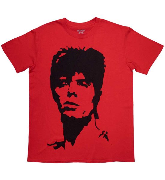 David Bowie: 1973 Monochrome - Red T-Shirt