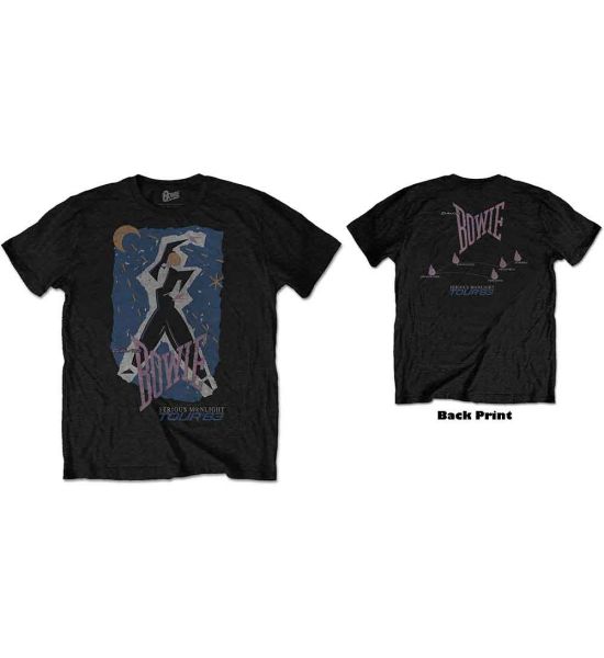 David Bowie: 83' Tour (Back Print) - Black T-Shirt