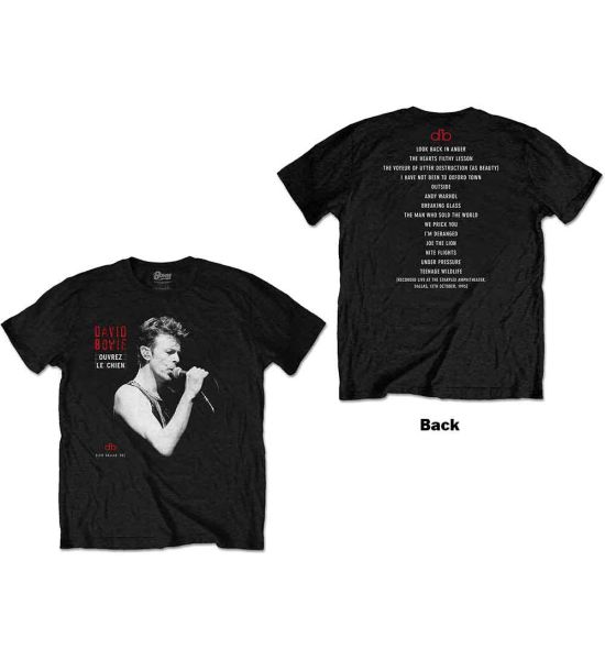 David Bowie: Dallas '95 (Back Print) - Black T-Shirt