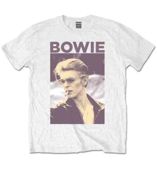 David Bowie: Smoking - White T-Shirt