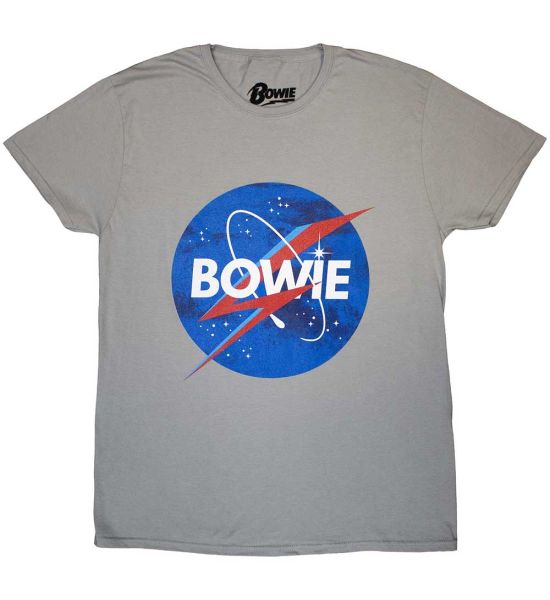 David Bowie: Starman Logo - Grey T-Shirt