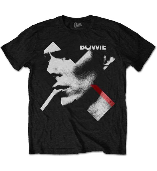 David Bowie: X Smoke Red - Black T-Shirt