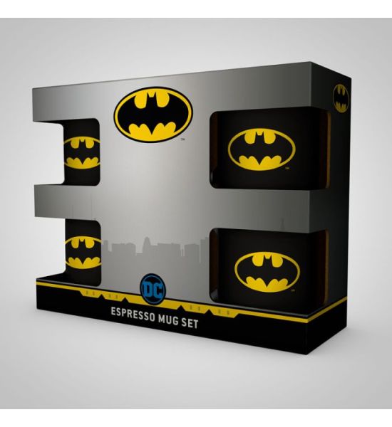 DC Comics: Batman Iconic Set of 4 Espresso Mugs Preorder