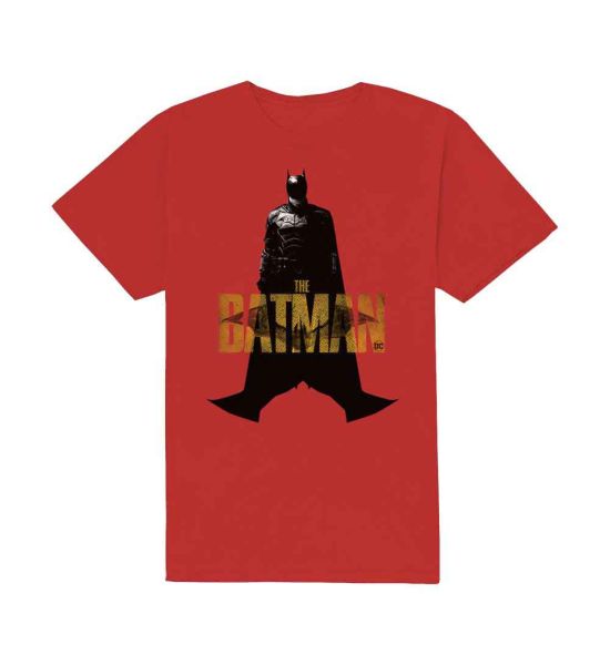 DC Comics: The Batman Yellow Text - Red T-Shirt