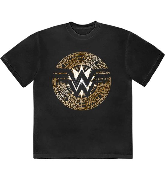 DC Comics: Wonder Woman Gold Circle - Black T-Shirt