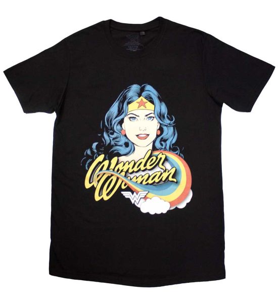 DC Comics: Wonder Woman Rainbow - Black T-Shirt