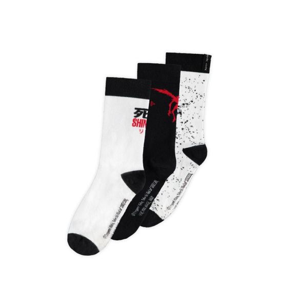 Death Note: Ryuk Splash Socks 3-Pack (43-46)