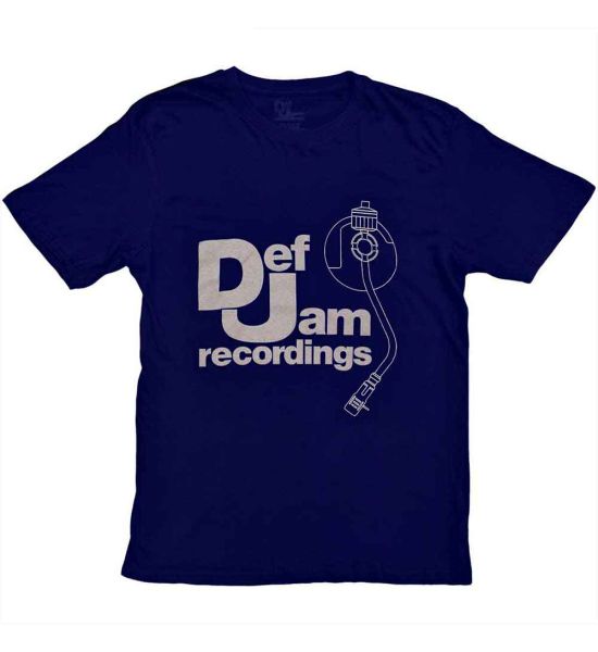 Def Jam Recordings: Logo & Stylus - Navy Blue T-Shirt