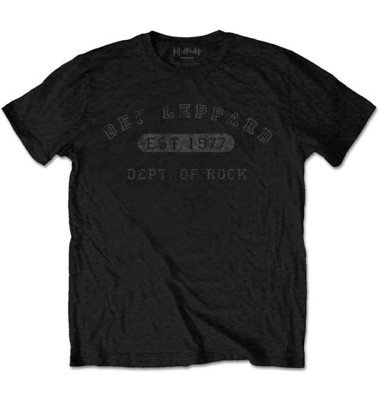 Def Leppard: Collegiate Logo - Black T-Shirt