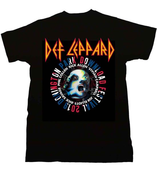 Def Leppard: Download Fest 2019 - Black T-Shirt