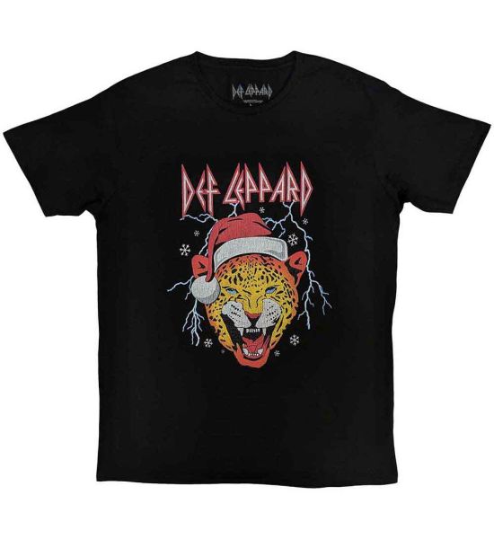 Def Leppard: Holiday Leppard - Black T-Shirt