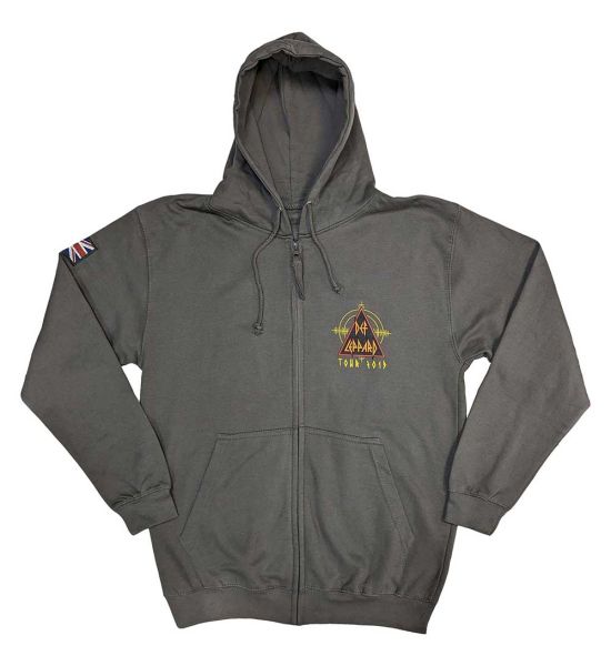 Def Leppard: Logo Tour 2019 - Charcoal Grey Zip-up Hoodie