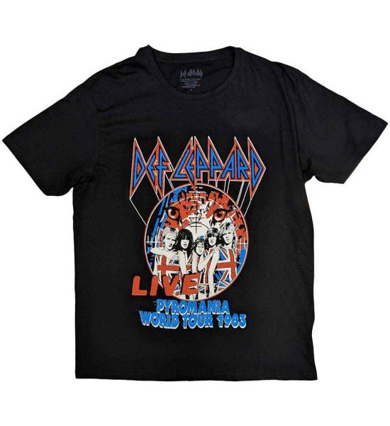 Def Leppard: Pyro World Tour - Black T-Shirt