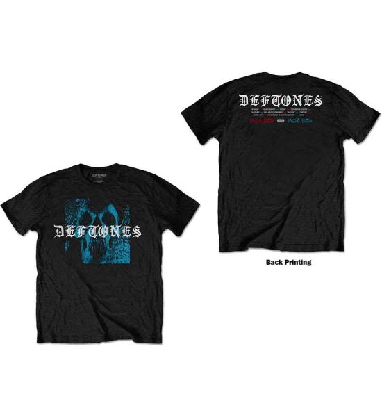 Deftones: Static Skull (Back Print) - Black T-Shirt