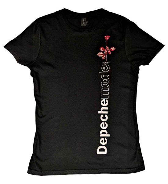 Depeche Mode: Violator Side Rose - Ladies Black T-Shirt