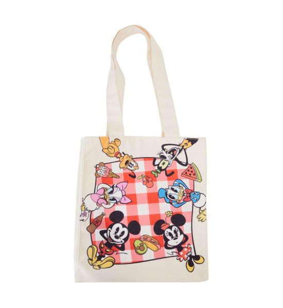 Disney by Loungefly: Mickey and Friends Picnic Canvas Tote Bag Preorder