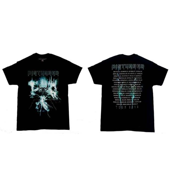 Disturbed: Apocalypse Date back (Ex-Tour, Back Print) - Black T-Shirt