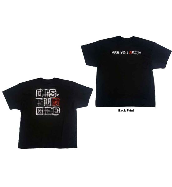 Disturbed: Are You Ready? (Back Print) - Black T-Shirt