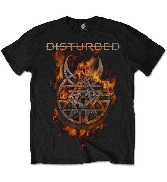 Disturbed: Burning Belief - Black T-Shirt