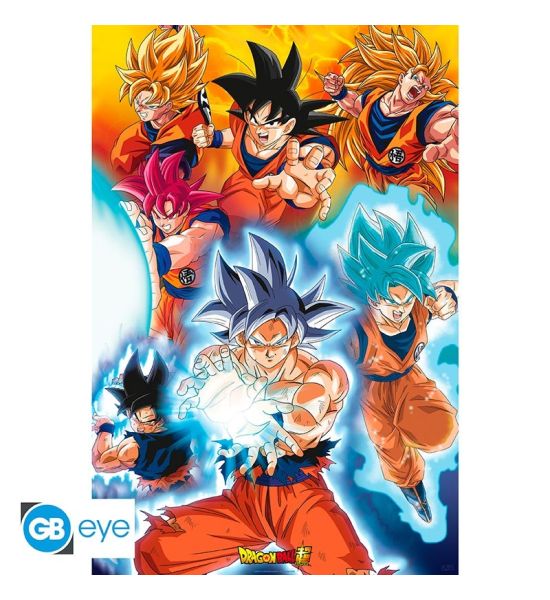 Dragon Ball Super: Goku's transformations Poster (91.5x61cm) Preorder