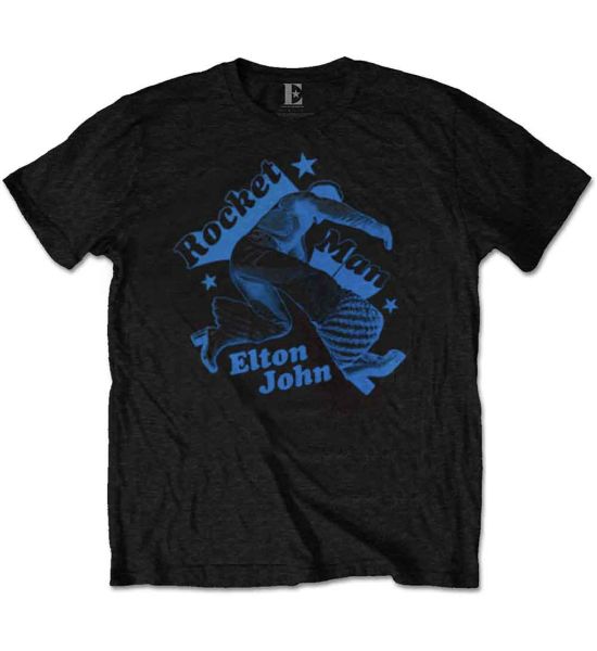 Elton John: Rocketman Jump - Black T-Shirt