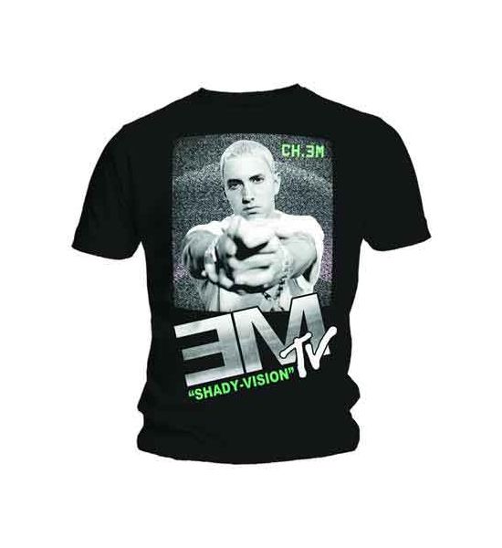 Eminem: EM TV Shady Vision - Black T-Shirt