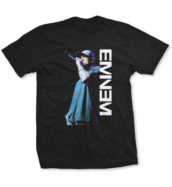 Eminem: Mic. Pose - Black T-Shirt