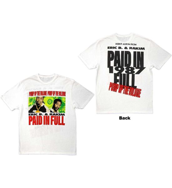 Eric B. & Rakim: Pump Up The Volume (Back Print) - White T-Shirt