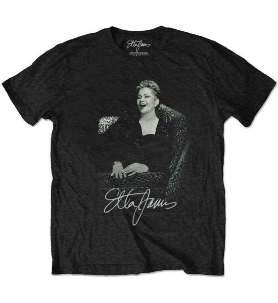 Etta James: Etta Seated - Black T-Shirt