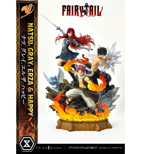 Fairy Tail: Natsu, Gray, Erza, Happy PVC Statue 1/6 (57cm) Preorder