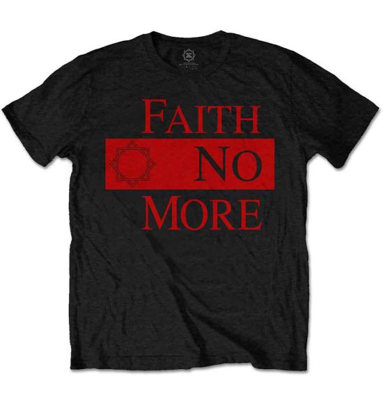 Faith No More: Classic New Logo Star - Black T-Shirt