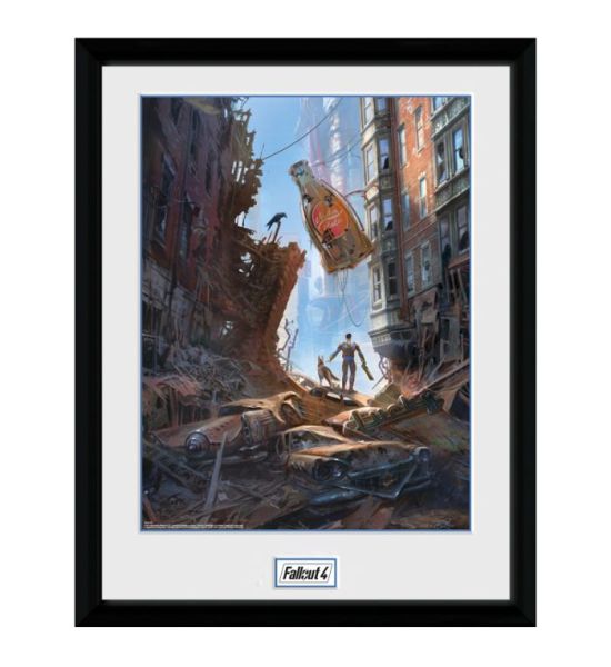 Fallout 4: Street Scene Framed Print (30x40cm)