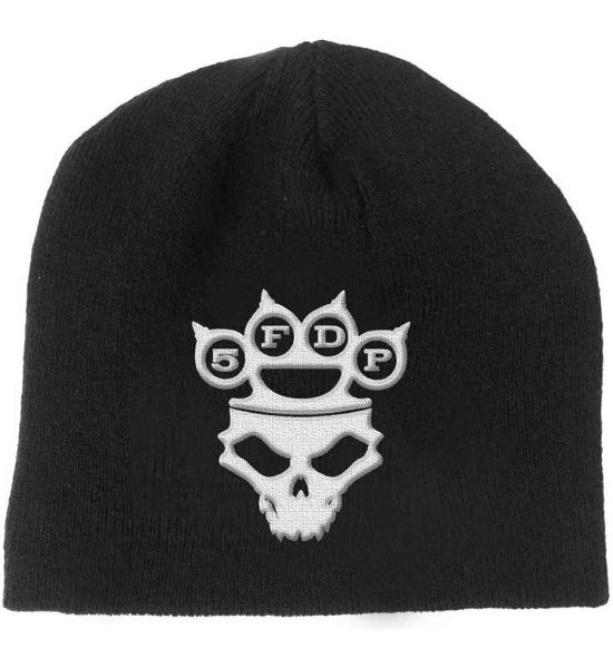 Five Finger Death Punch: Knuckle-Duster Logo & Skull - Black Beanie Hat Preorder