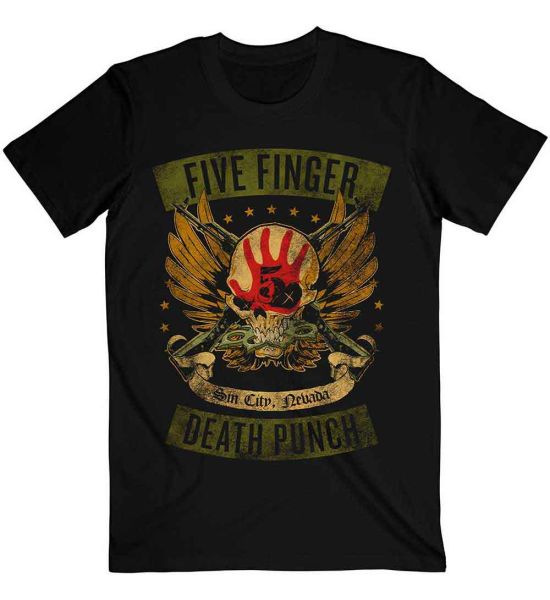 Five Finger Death Punch: Locked & Loaded - Black T-Shirt