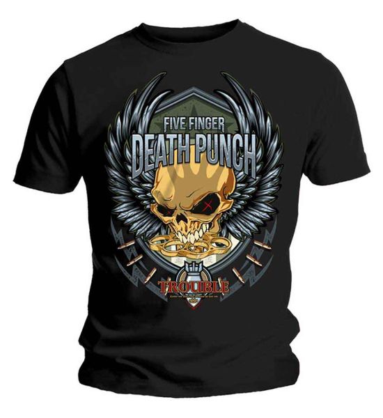 Five Finger Death Punch Trouble Black T Shirt Merchoid International