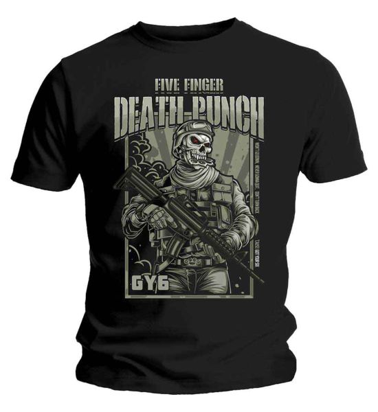 Five Finger Death Punch: War Soldier - Black T-Shirt