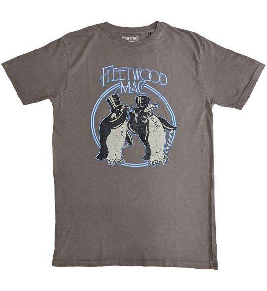 Fleetwood Mac: Penguins (Pigment Wash) - Grey T-Shirt