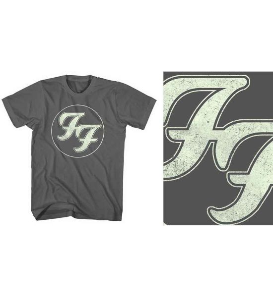 Foo Fighters: Gold FF Logo - Charcoal Grey T-Shirt