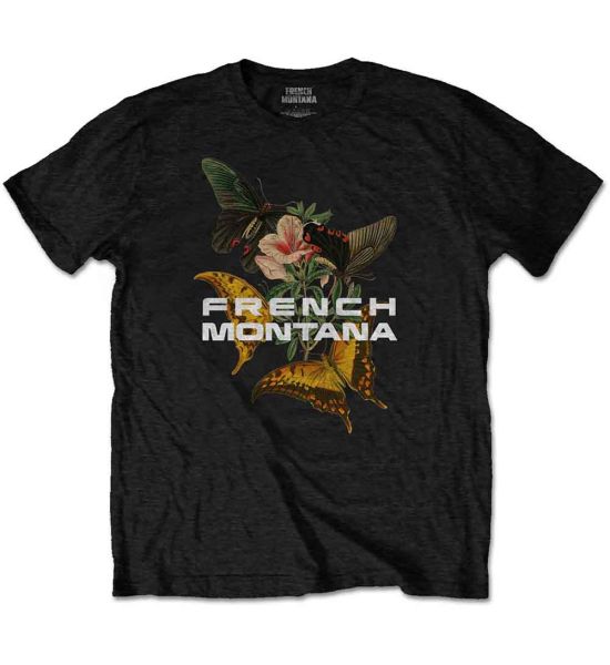 French Montana: Butterfly - Black T-Shirt