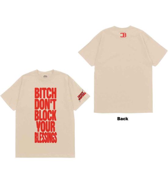 French Montana: Don't Block Your Blessings (Back Print) - Natural T-Shirt