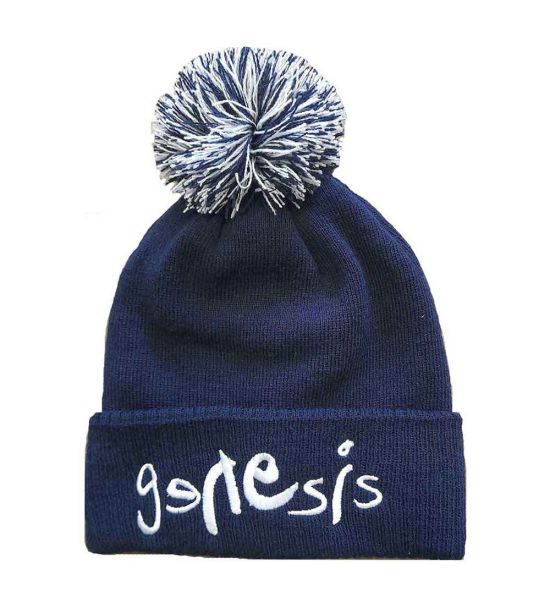 Genesis: Logo - Blue Bobble Beanie Hat Preorder