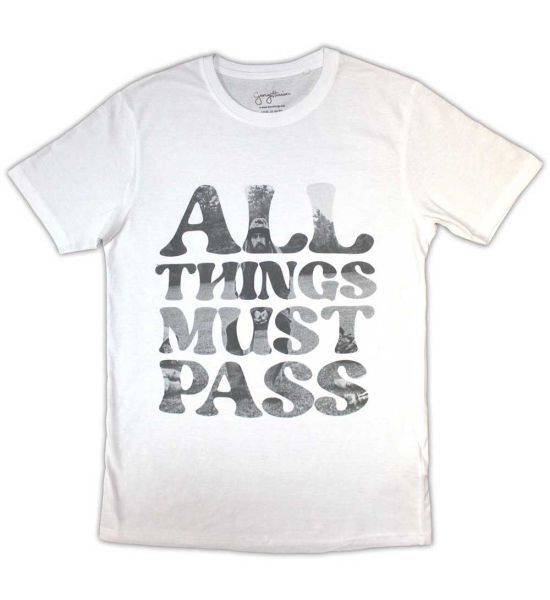 George Harrison: All Things Must Pass Text Infill - White T-Shirt