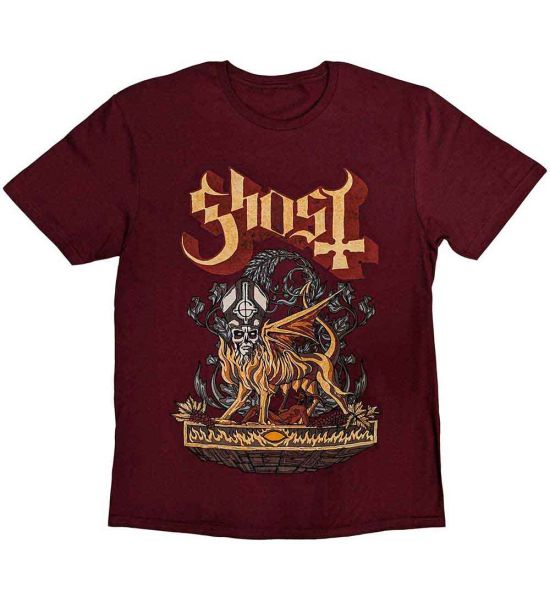 Ghost: Firemilk - Maroon Red T-Shirt