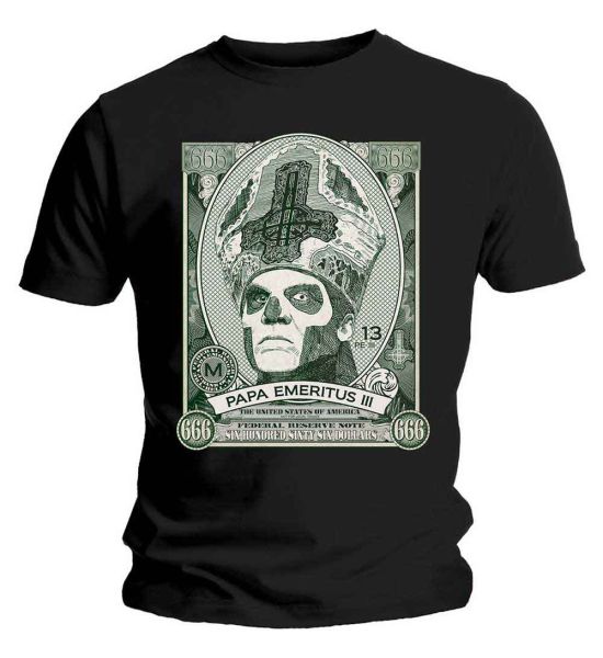 Ghost: Papa Cash - Black T-Shirt