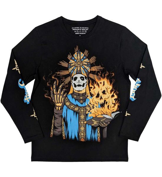 Ghost: The Burning (Sleeve Print) - Black Long Sleeve T-Shirt