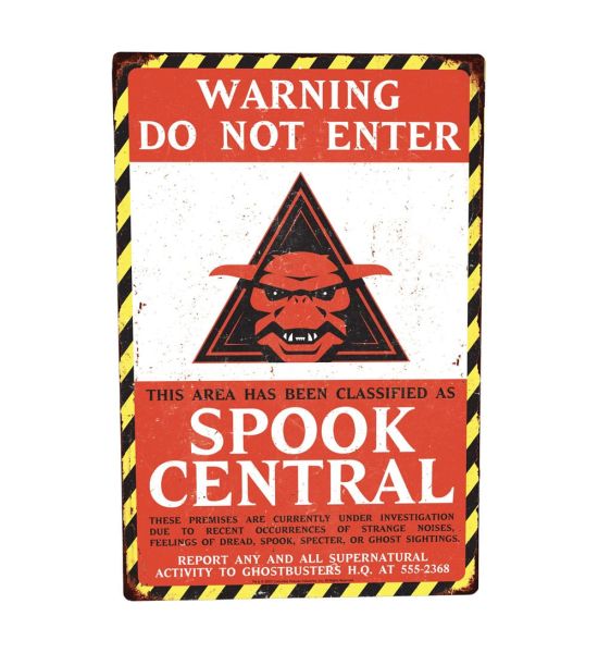 Ghostbusters: Spook Central Metal Sign Preorder