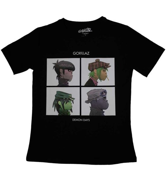 Gorillaz: Demon Days - Ladies Black T-Shirt