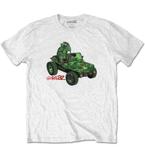 Gorillaz: Green Jeep - White T-Shirt