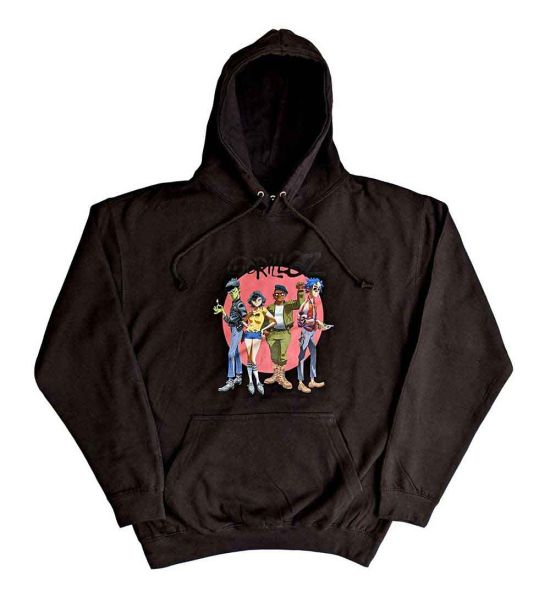 Gorillaz: Group Circle Rise - Black Pullover Hoodie